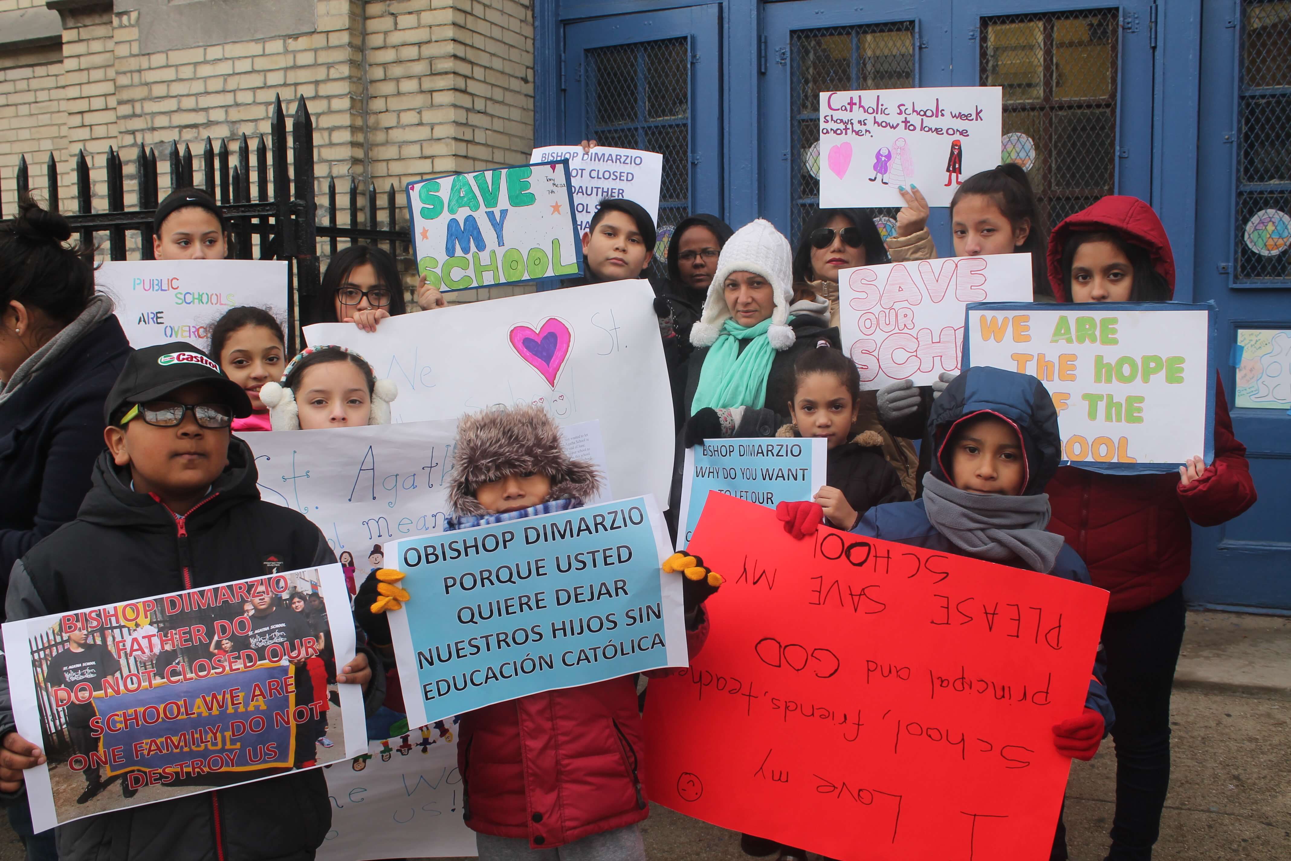St Agatha Students Alumni And Parents Hold Rally To Save The School The Brooklyn Home Reporter