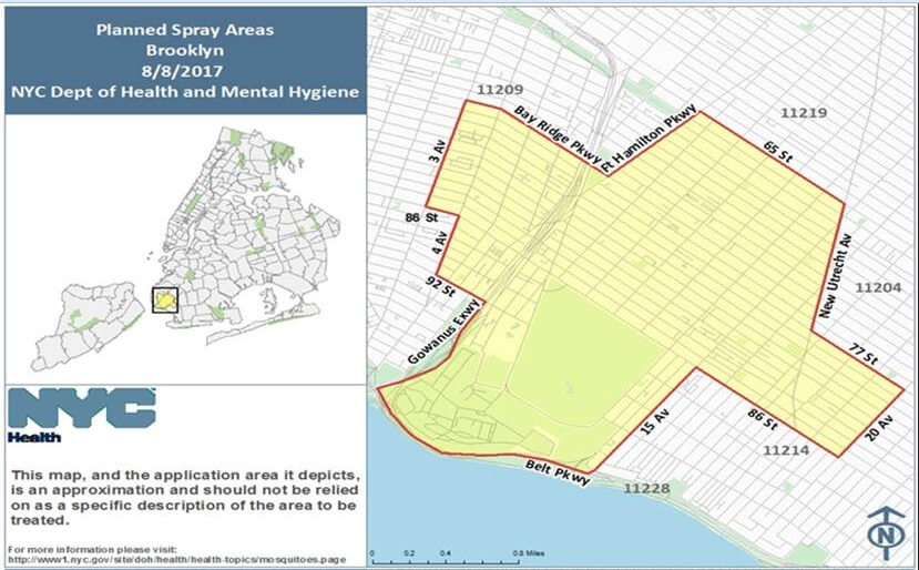 Bay Ridge, Dyker Heights And Other Neighborhoods To Be Sprayed To 