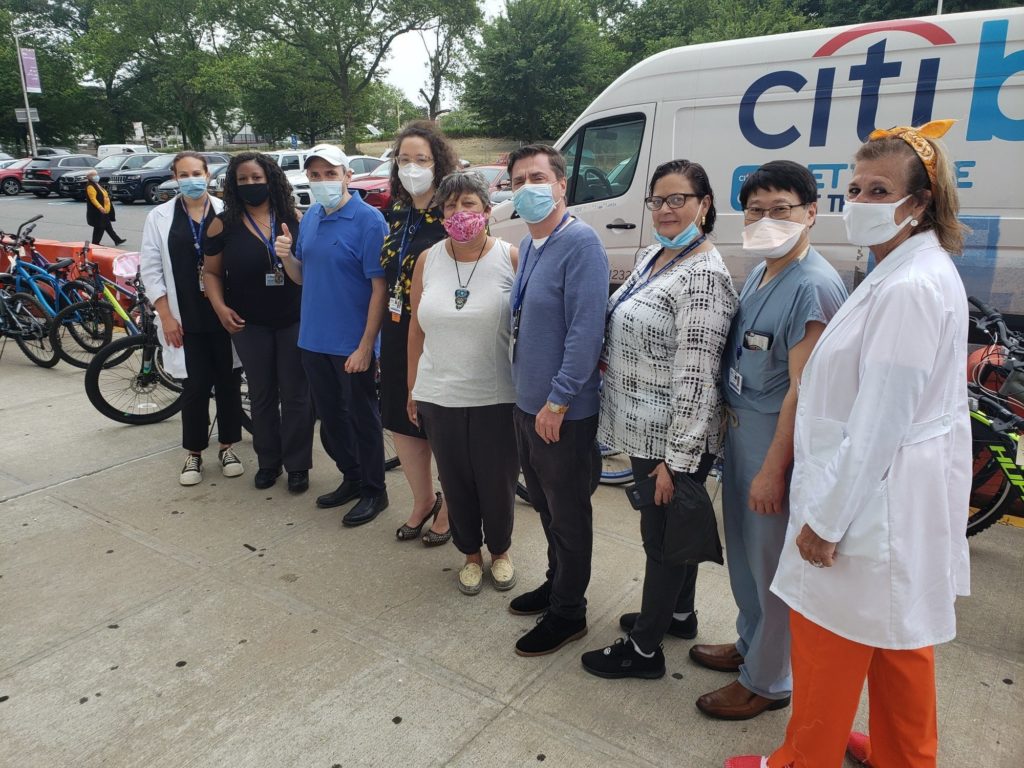 NYC Health + Hospitals/Coney Island gets big donation of bikes for essential workers