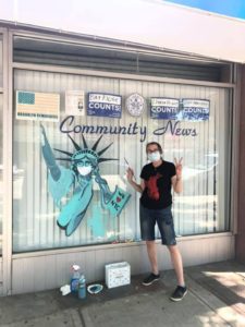 Artist paints murals in Bay Ridge to show neighborhood pride during pandemic