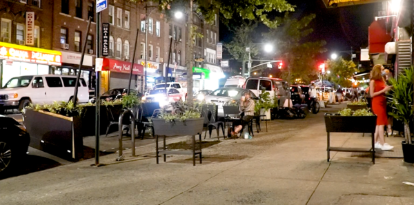 Truck injures three outdoor diners