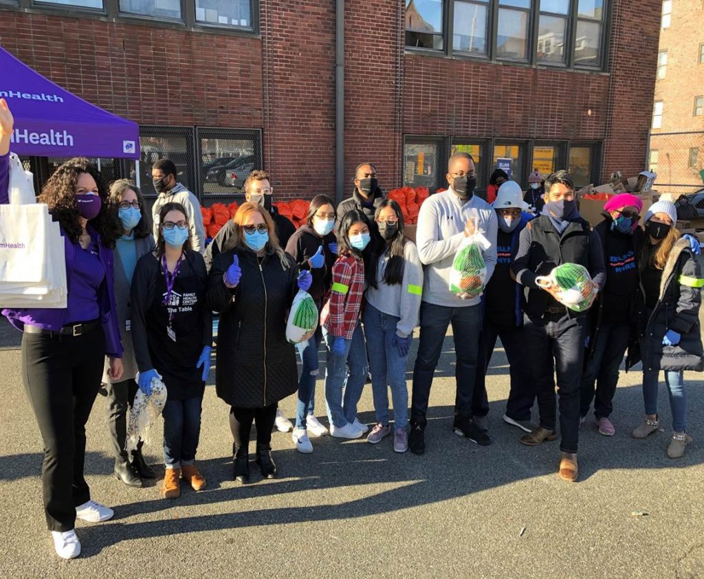 NYU Langone food pantry distributes Thanksgiving dinners