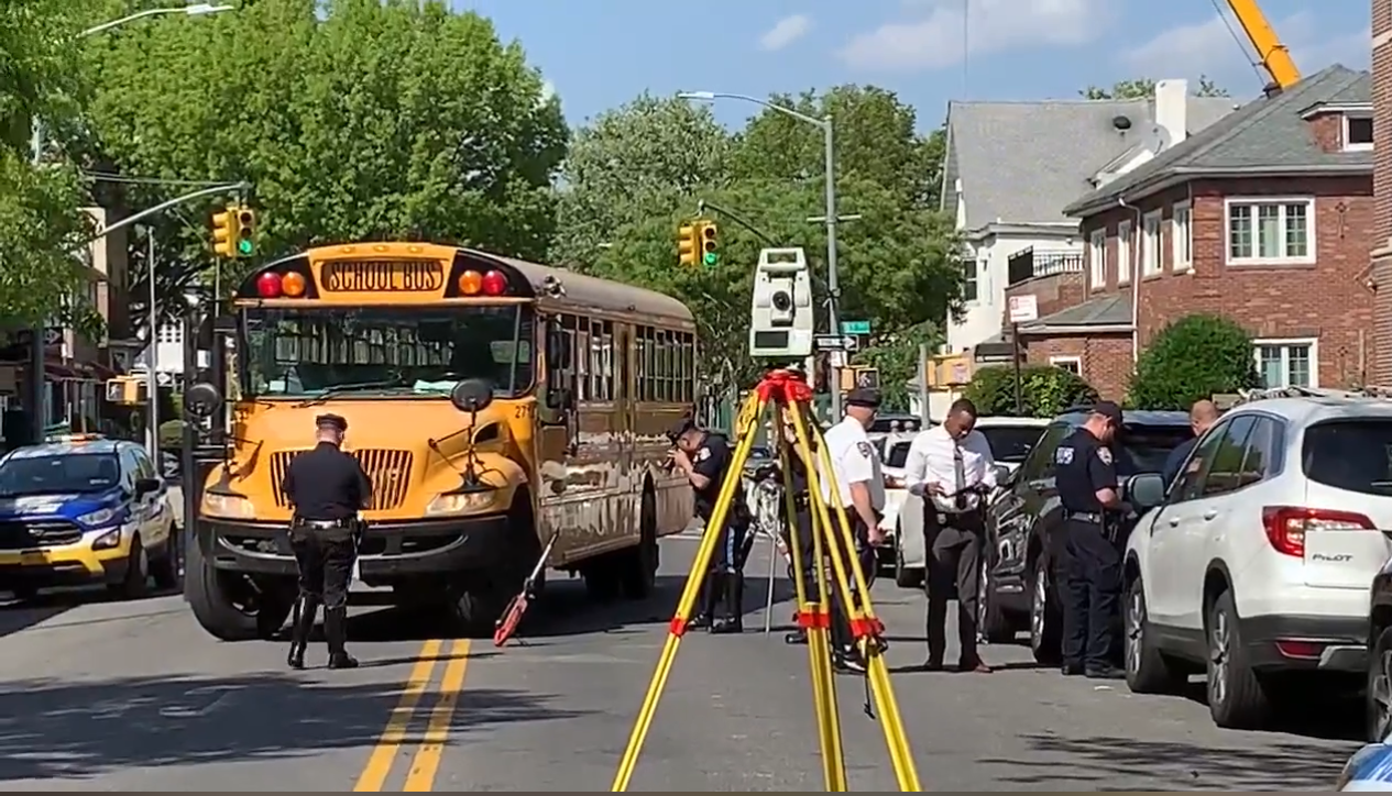 Cyclist in critical condition after hitting school bus - The Brooklyn ...