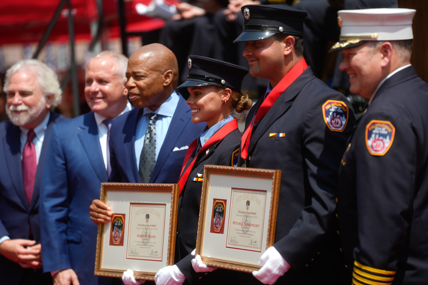 Two EMTs honored at FDNY Medal Day for saving two from drowning in ...